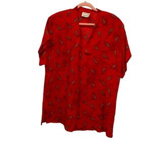 GIANNI Sport PLUS special sizing red Paisley print dolman short sleeve to…
